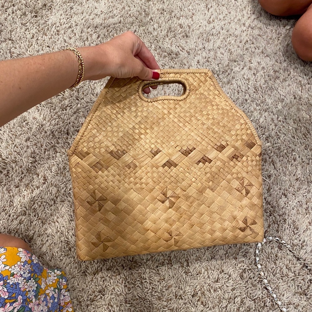 Wicker pool/beach bag